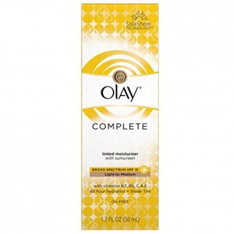 Olay completo de la piel BB Cream Perfeccionador Tinted Moisturizer con filtro solar, la luz a medio, 1,7 onza líquida