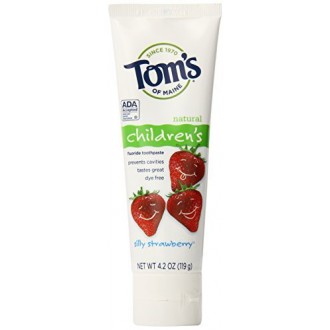 Tom's of Maine Anticavity Fluoride Children's Toothpaste, Silly Strawberry, 4.2 Ounce, 3 Count