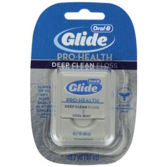 Oral-B Glide Pro-Health Deep Clean Cool Mint Flavor Floss, 40 m (Pack of 6)