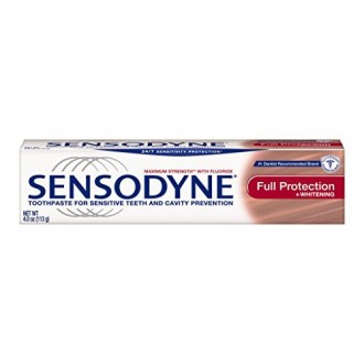 Sensodyne Dentifrice pour dents sensibles et la prévention de la cavité, Force maximale, protection complète, Tubes de 4 onces (