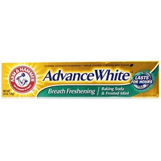 Arm &amp; Hammer Avance blanca para refrescar el aliento, helado de menta, de 6 onzas (paquete de 2)