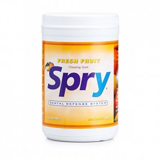 Xlear, Spry Xylitol Gum, Fresh Fruit, 600 Count