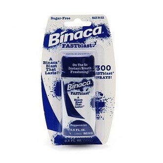 Binaca Fastblast Breath spray Peppermint 0.50 Oz (Pack de 12)