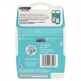 Pocketpaks Listerine Cool Mint, 72, Count - 2 Paquetes