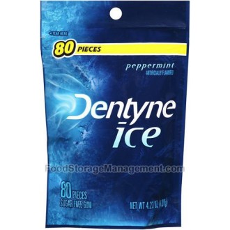 Dentyne Gum hielo, sin azúcar, hierbabuena 80 ct (paquete de 4)