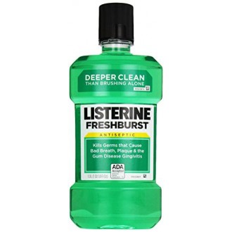 Listerine, enjuague bucal antiséptico adulto ráfaga fresca 1 litro