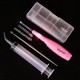 Airgoesin Tonsil Stone Removing Tool LED Light, 3 Tips + 1 Stainless Steel Tonsillolith Pick + 1 Irrigation Syringe Oral