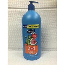 Niños Suave 3 en 1 Champú Acondicionador Body Wash, melón sandía (40 Oz)