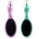 Beauticom (2 Pieces Combo Metallic Teal &amp; Metallic Violet) Amazing démêlant Wet &amp; Dry Hair Brush Flexible SOIES Aucune d